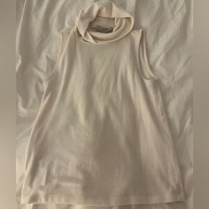 LOFT Ivory Knit Turtleneck Top